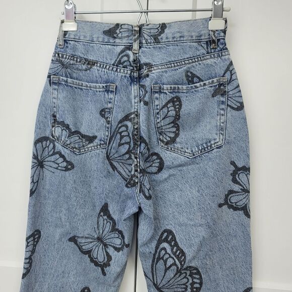 PacSun eco butterfly high waisted straight leg jeans, 26 - Picture 8 of 12